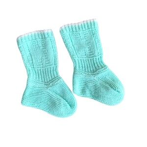 🌵Vintage Handmade Baby Boy Or Girl Knitted Crotchet Booties Socks🌵